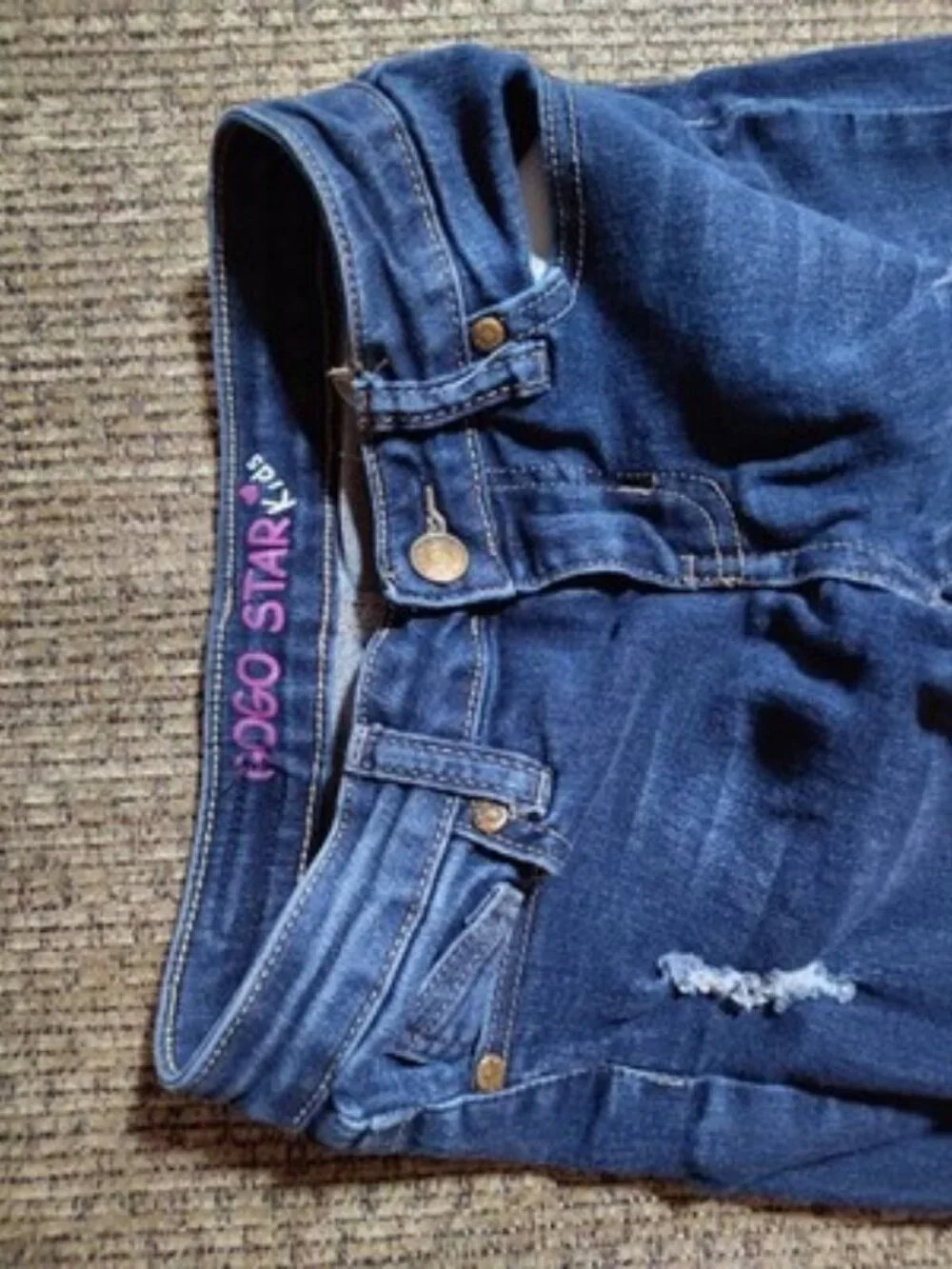 GOGO STAR KIDS Girl’s Distressed Skinny Jeans Size 8 24W x 22L